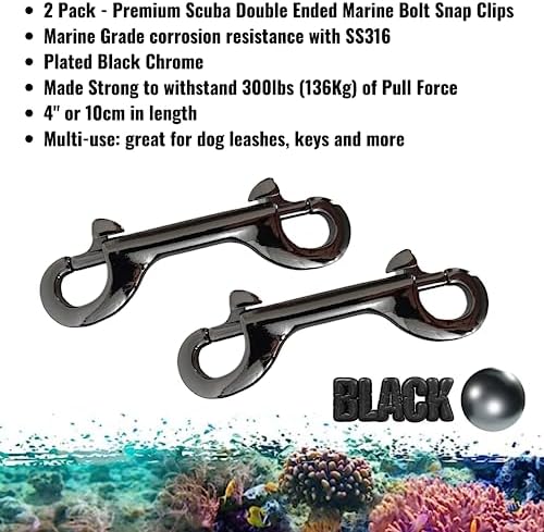 Marine Grade 4 Inch Double Ended Bolt Snaps with SS316 Spring