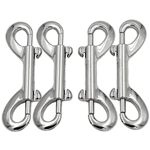5PCS ZINC ALLOY DOUBLE ENDED SILVER BOLT SNAPS CLIPS 3-12inch LONG FASTENERS