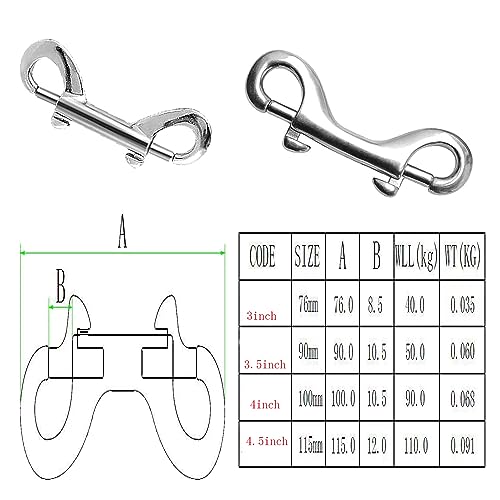 4-Inch Double-Ended Bolt Snap Hook for Chain Fastening