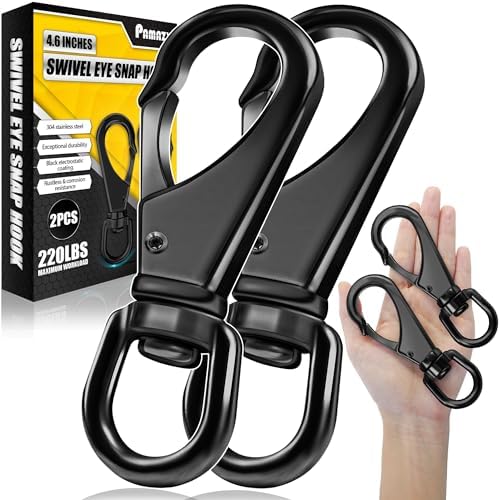 Sturdy Stainless Steel Swivel Eye Snaps 220 lbs Capacity