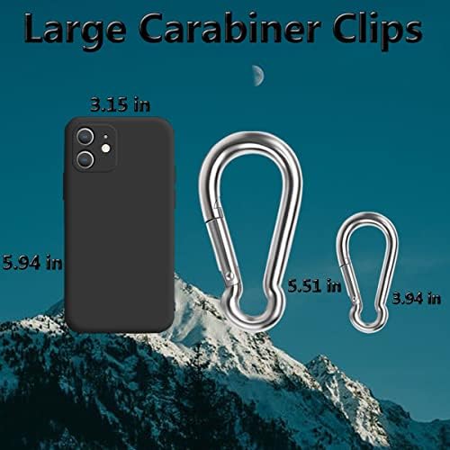 Heavy-Duty 304 Stainless Steel Spring Snap Hooks for Hammocks More