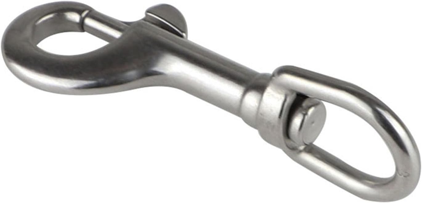2 Pcs 1x394 inch 316 stainless steel marine grade carbon chain snap hooks