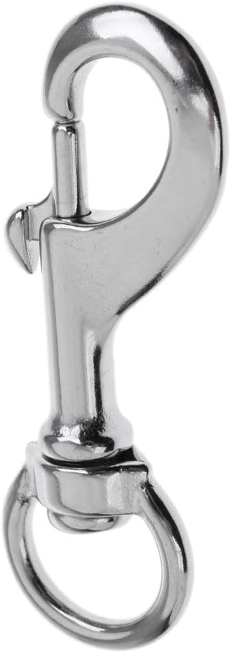 Silver 316 Stainless Steel Round Eye Swivel Bolt Clip Hook