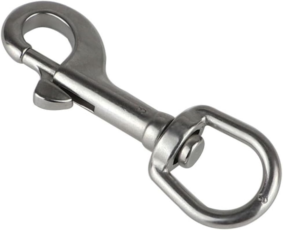 2 Pcs 1x394 inch 316 stainless steel marine grade carbon chain snap hooks