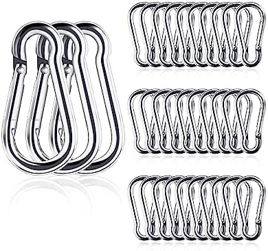 Small Carabiner Clips Set for Climbing Hiking Fishing Marine Use