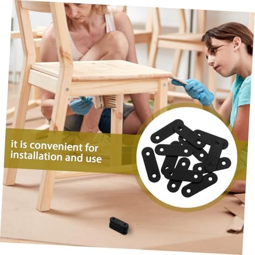 12-Piece Stainless Steel Flat Plate Brackets for Wood Furniture Fixes