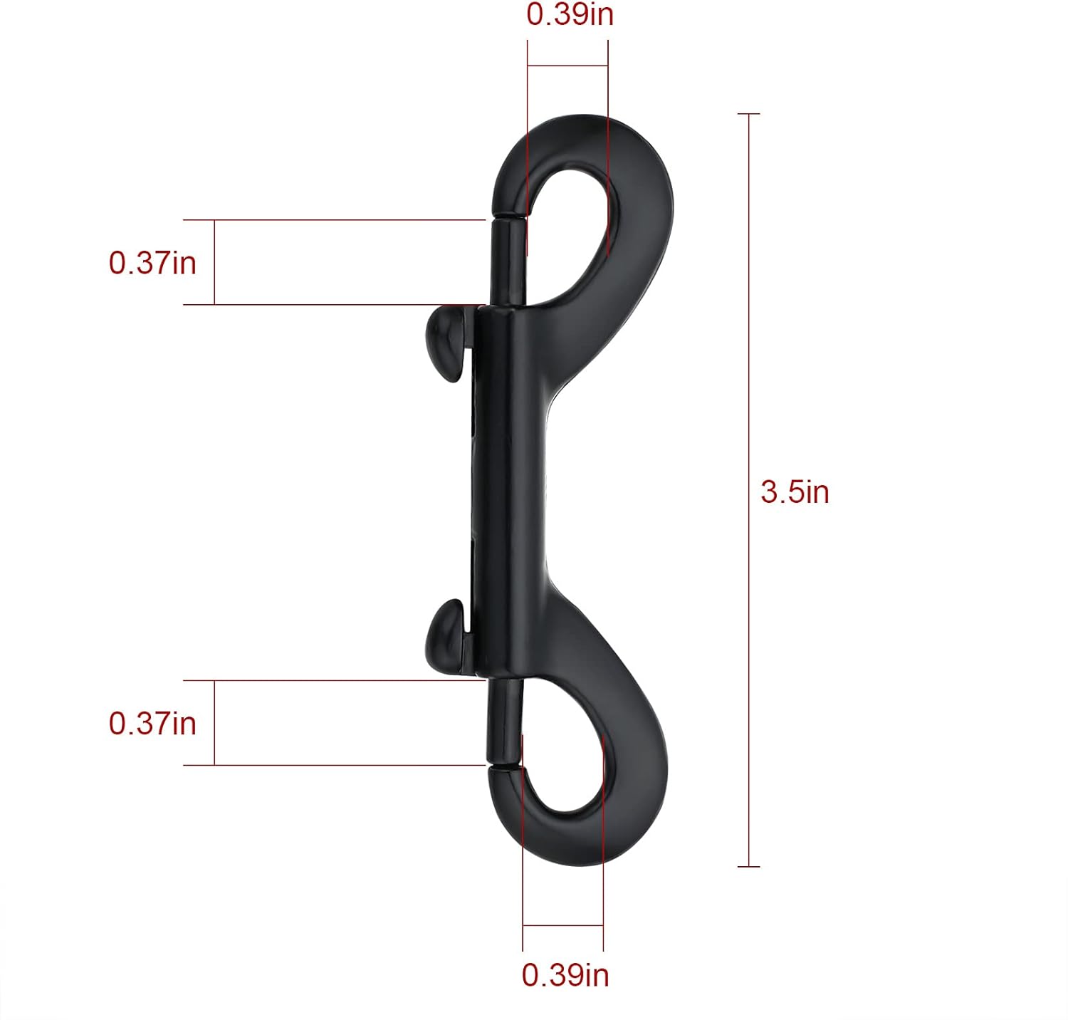 Premium 4-Pack Bolt Snap Hooks Black industrial use