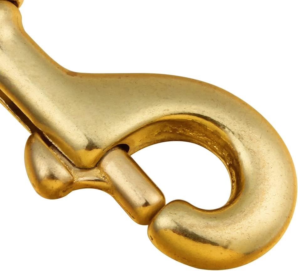 3 14 Inch Solid Brass Swivel Bolt Snap Hooks 2 Pieces