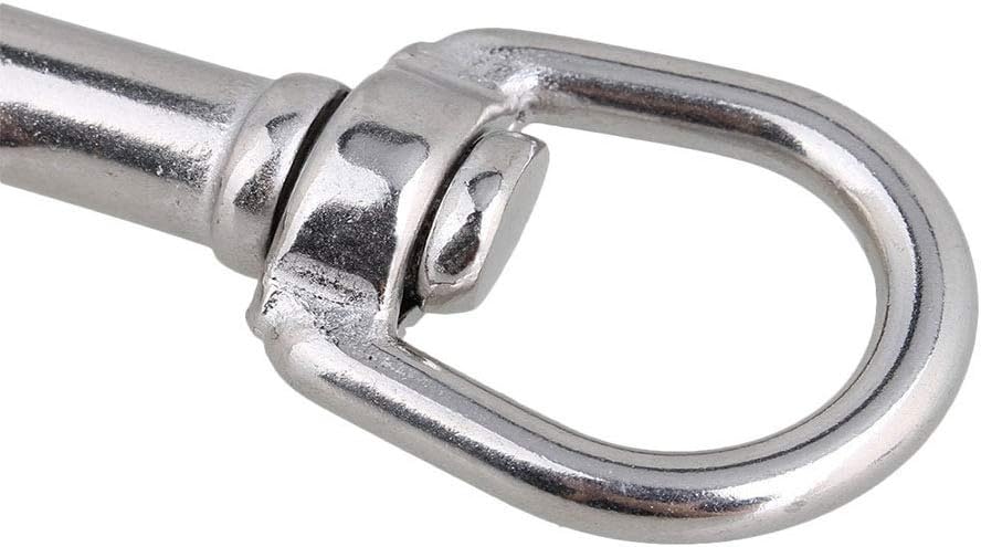 Uspacific 4PCS Stainless Steel Swivel Eye Snap Hook for Industrial Pet Use