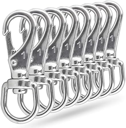 304 Stainless Steel Swivel Snap Hooks for Keychains Pets and More