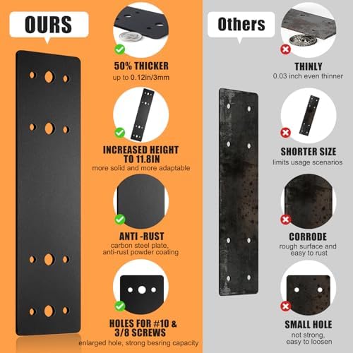 Durable Rust-Resistant Steel Mending Plates