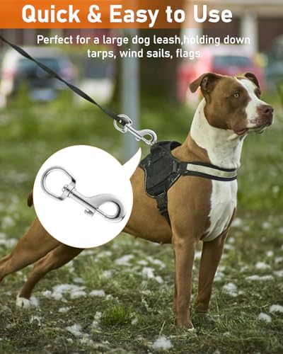 ZORUNNA Swivel Bolt Snap Hooks 3-Pack 220Lbs