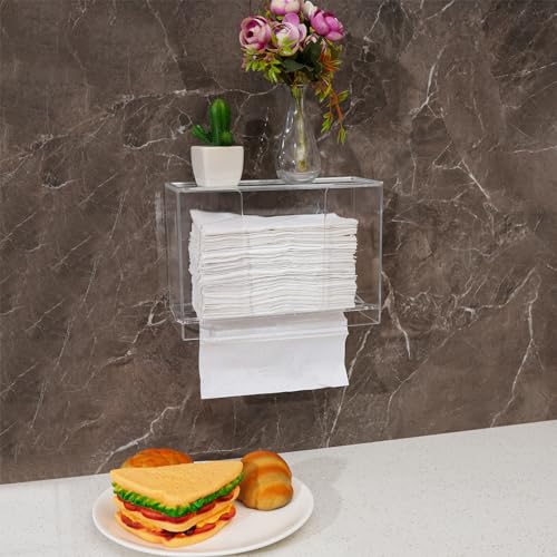 Premium Clear Acrylic Paper Towel Dispenser with Removable Lid