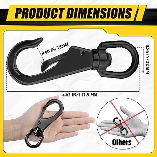 Sturdy Stainless Steel Swivel Eye Snaps 220 lbs Capacity