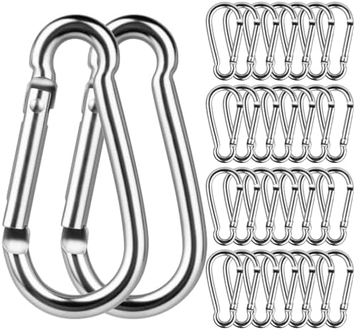 Durable 30-Piece Small Carabiner Clips