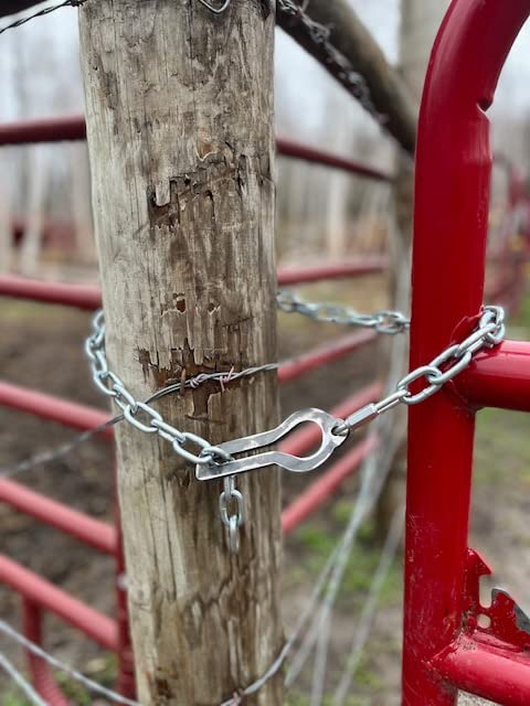 Universal Quick-Link Chain for Farm Backyard Fencing