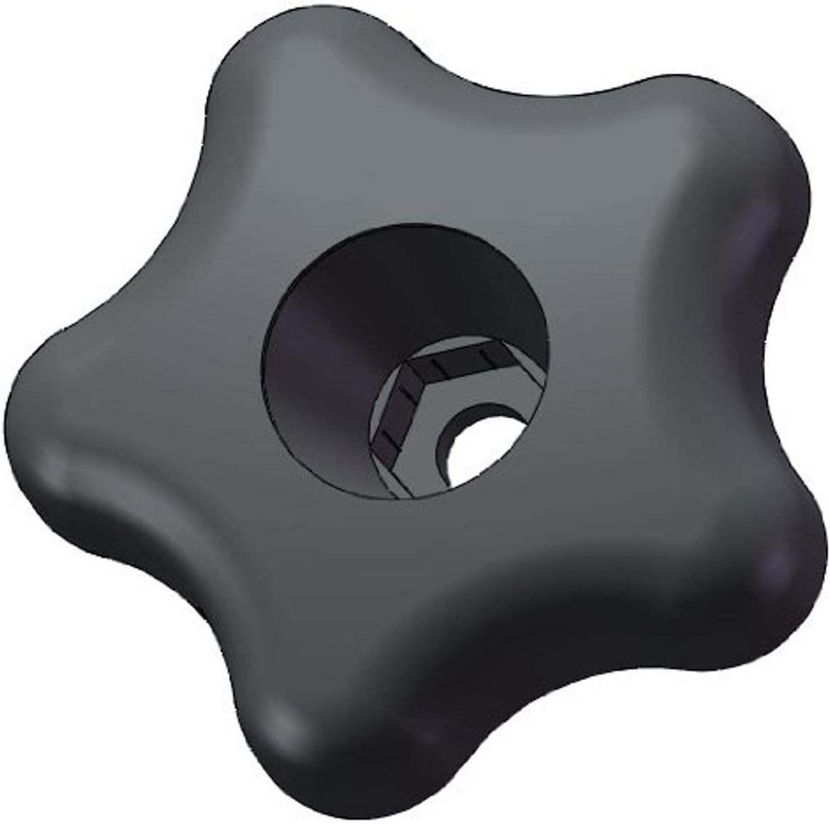 Snap Lock Star Knob with Hex Hole - Pack of 10