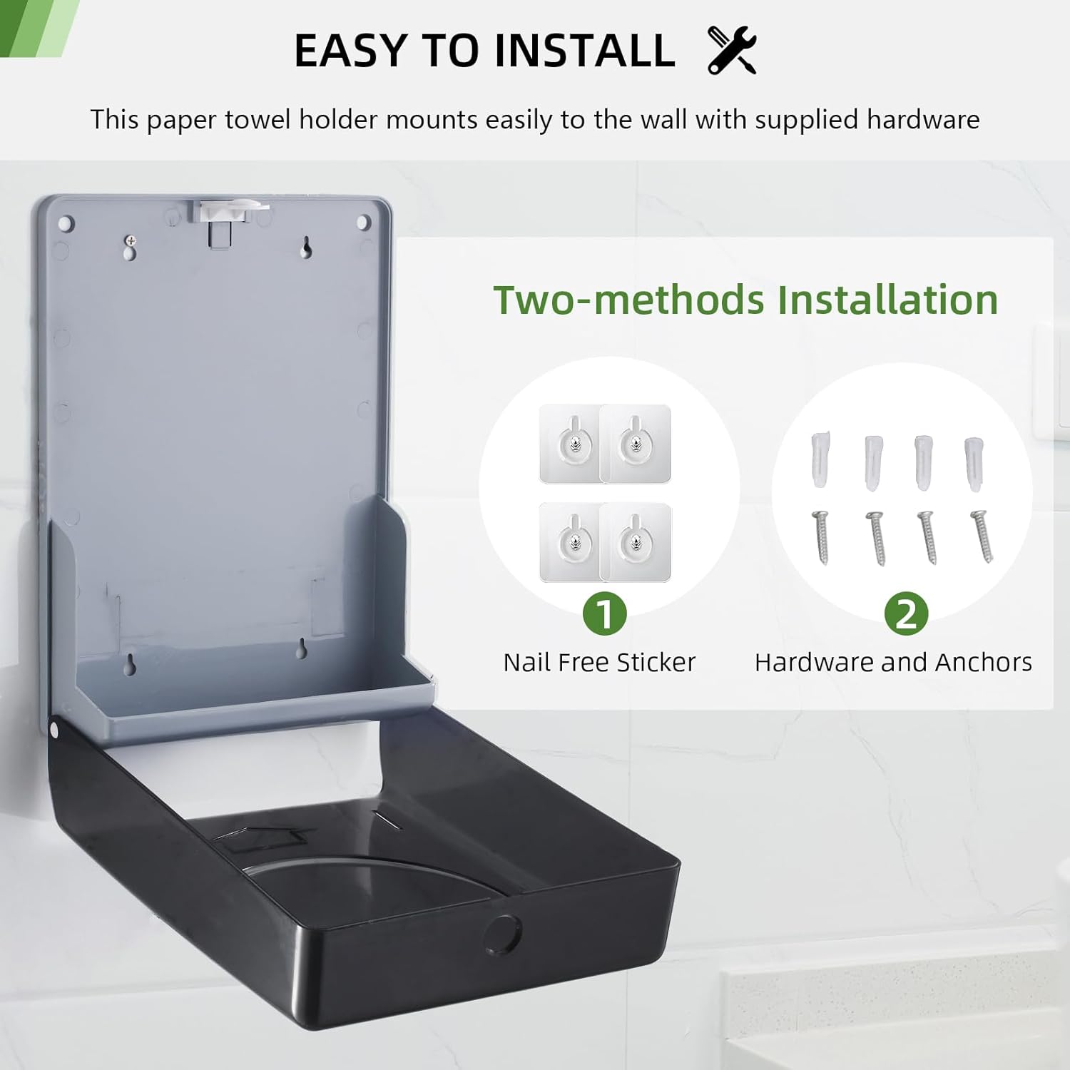 Commercial Paper Towel Dispenser Wall Mount Black