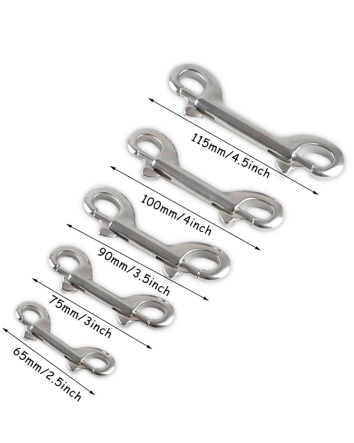Durable Marine-Grade Bolt Snap Clips for Diving More