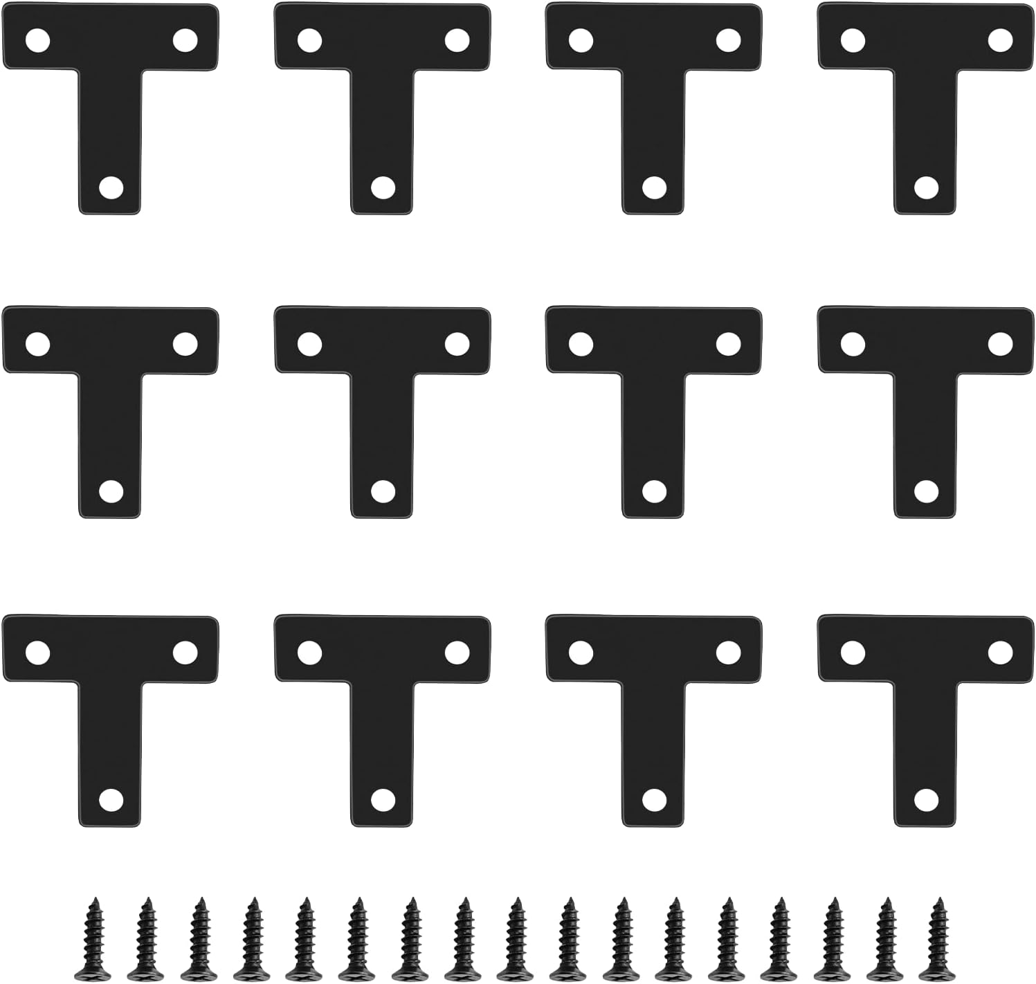 12-Piece Durable Steel Corner Brackets