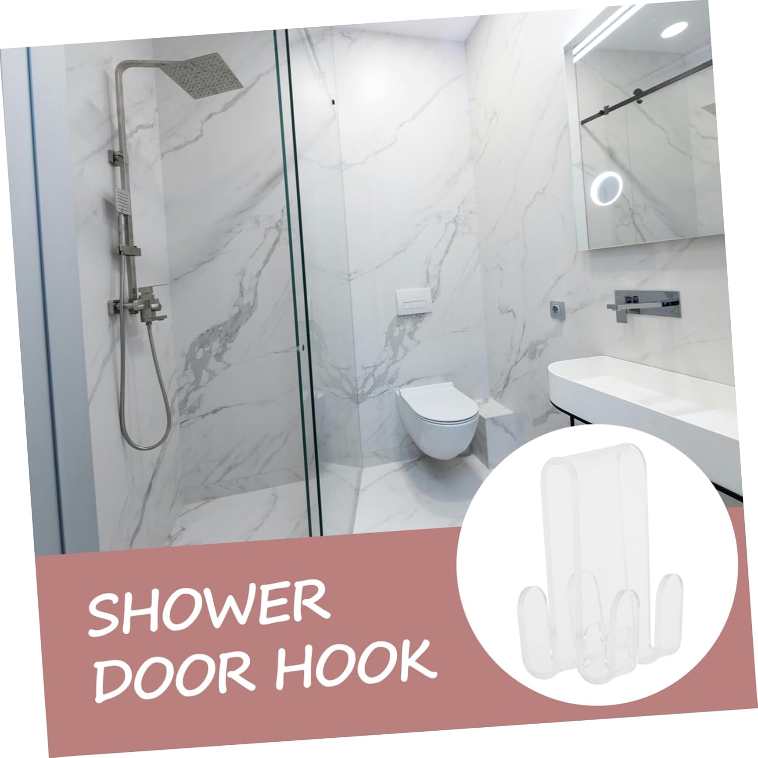 ABOOFAN Frameless Glass Shower Door Hook