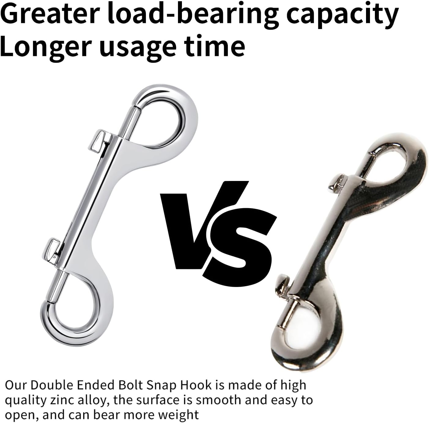 10-Piece 26-Inch Bolt Snaps Hook Set