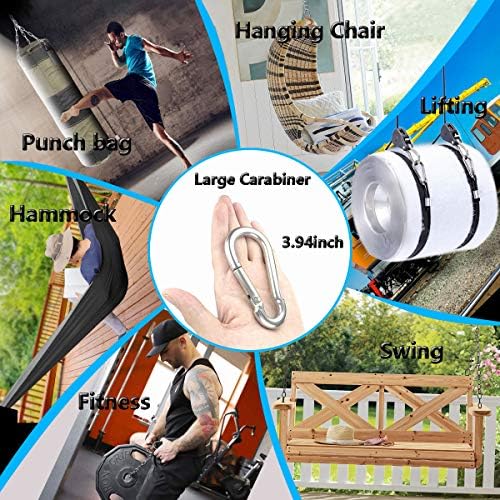 Heavy-Duty 304 Stainless Steel Spring Snap Hooks for Hammocks More