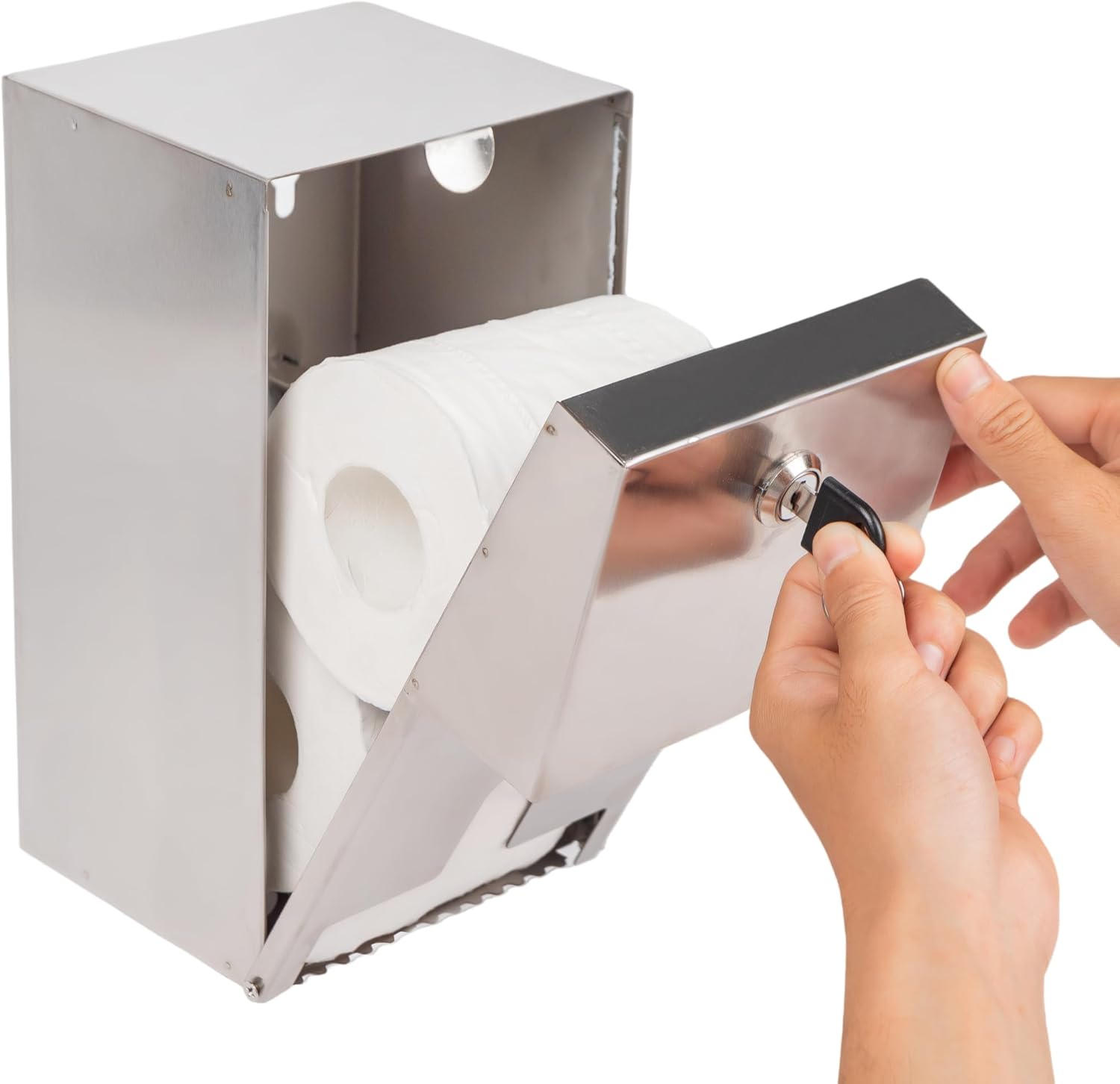 Commercial Double Rolls Toilet Paper Dispenser with Lock