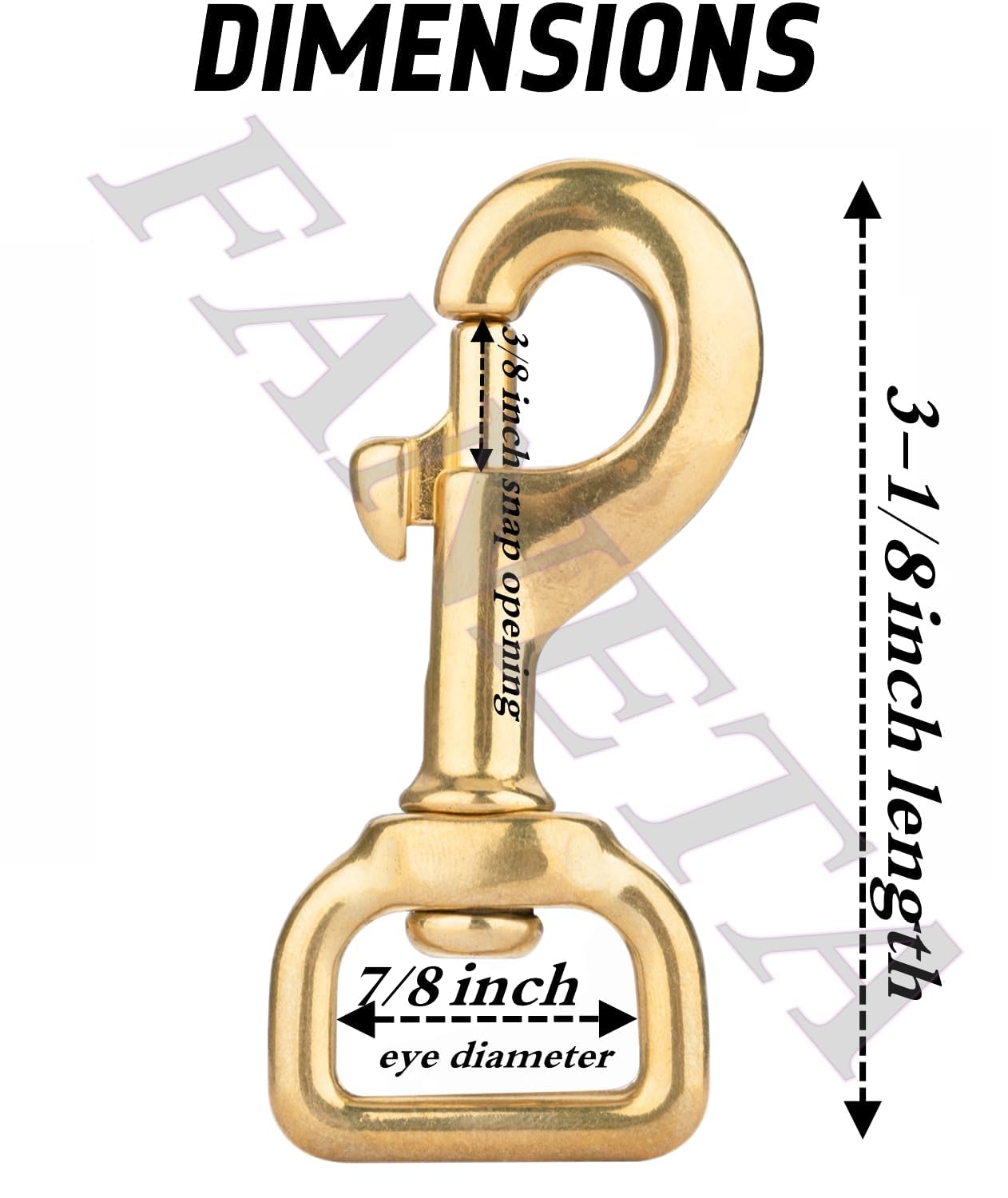 3-18 inch Solid Brass Swivel Bolt 2 Piece