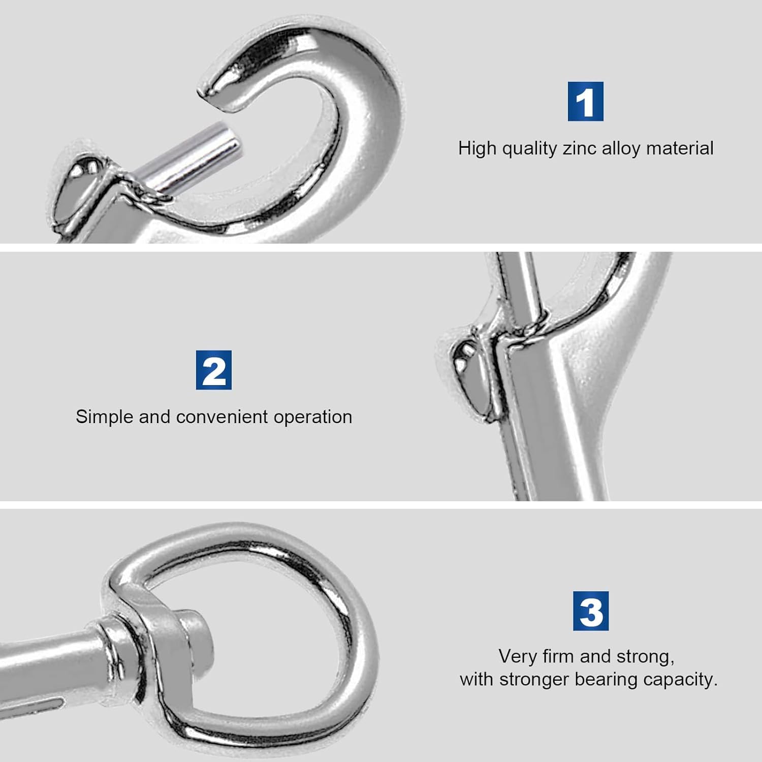 35-Inch Heavy-Duty Swivel Snap Marine Grade Durable for Diving Boating