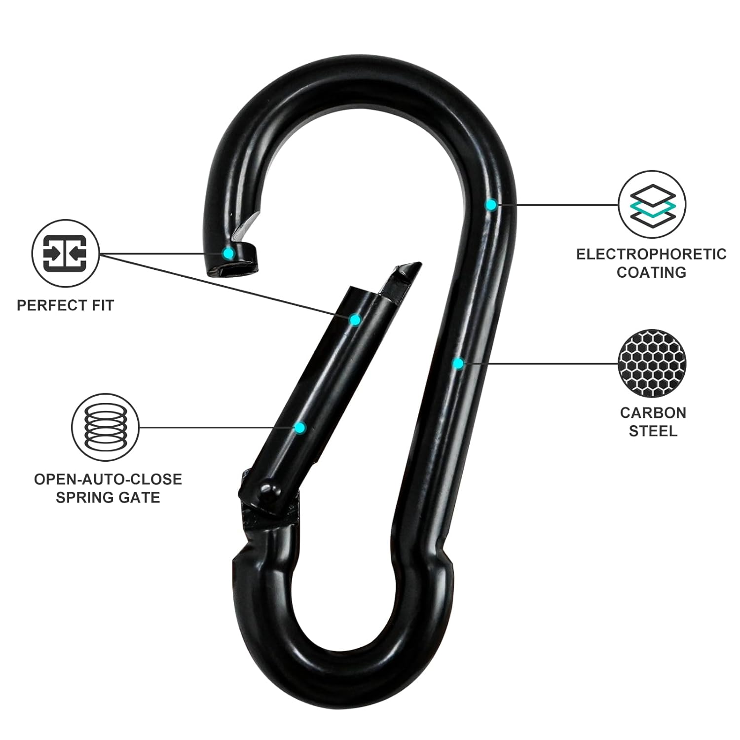 10Pack KINLINK Spring Snap Clips
