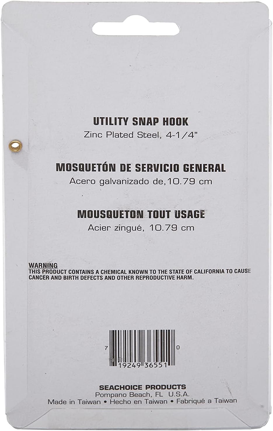 SEACHOICE Utility Snap Hook for Heavy Duty Use