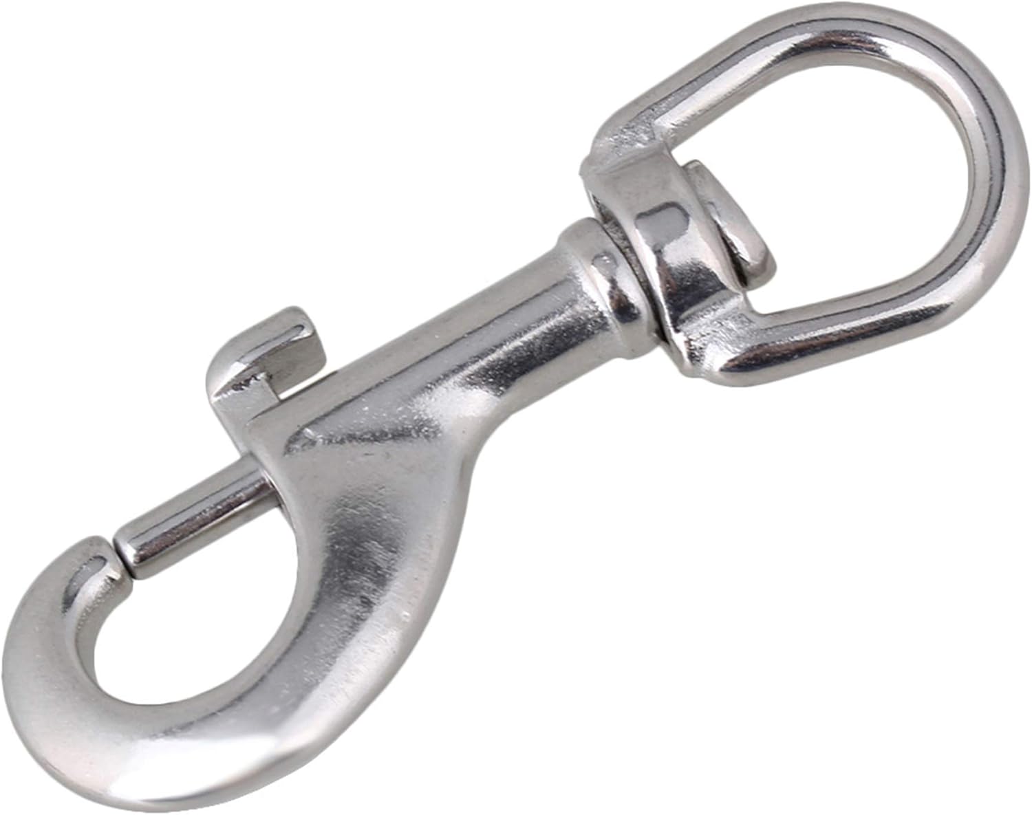 Mxfans Stainless Steel Swivel Round Snap Key Chain Clips for Industrial Use