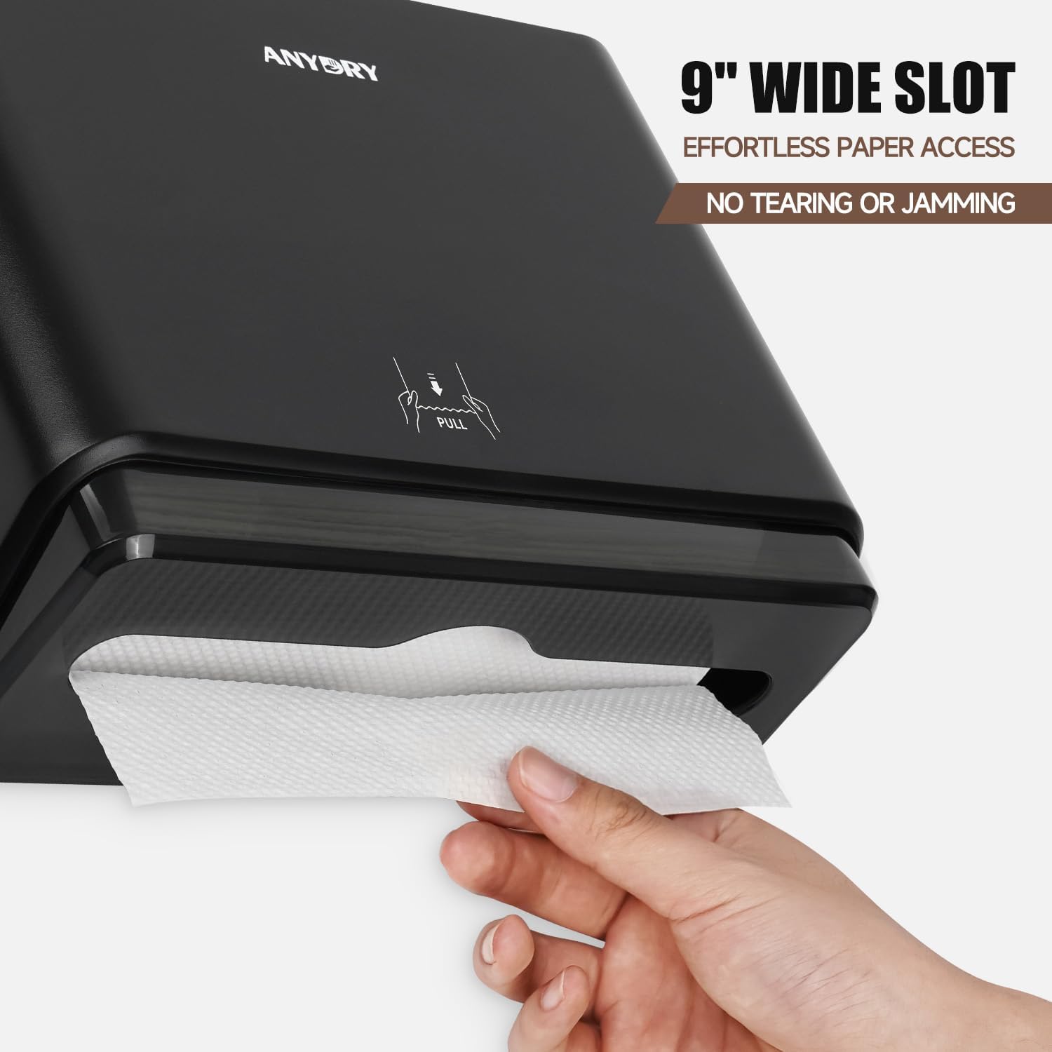 200 Sheet Wall Mounted Paper Towel Dispenser Black