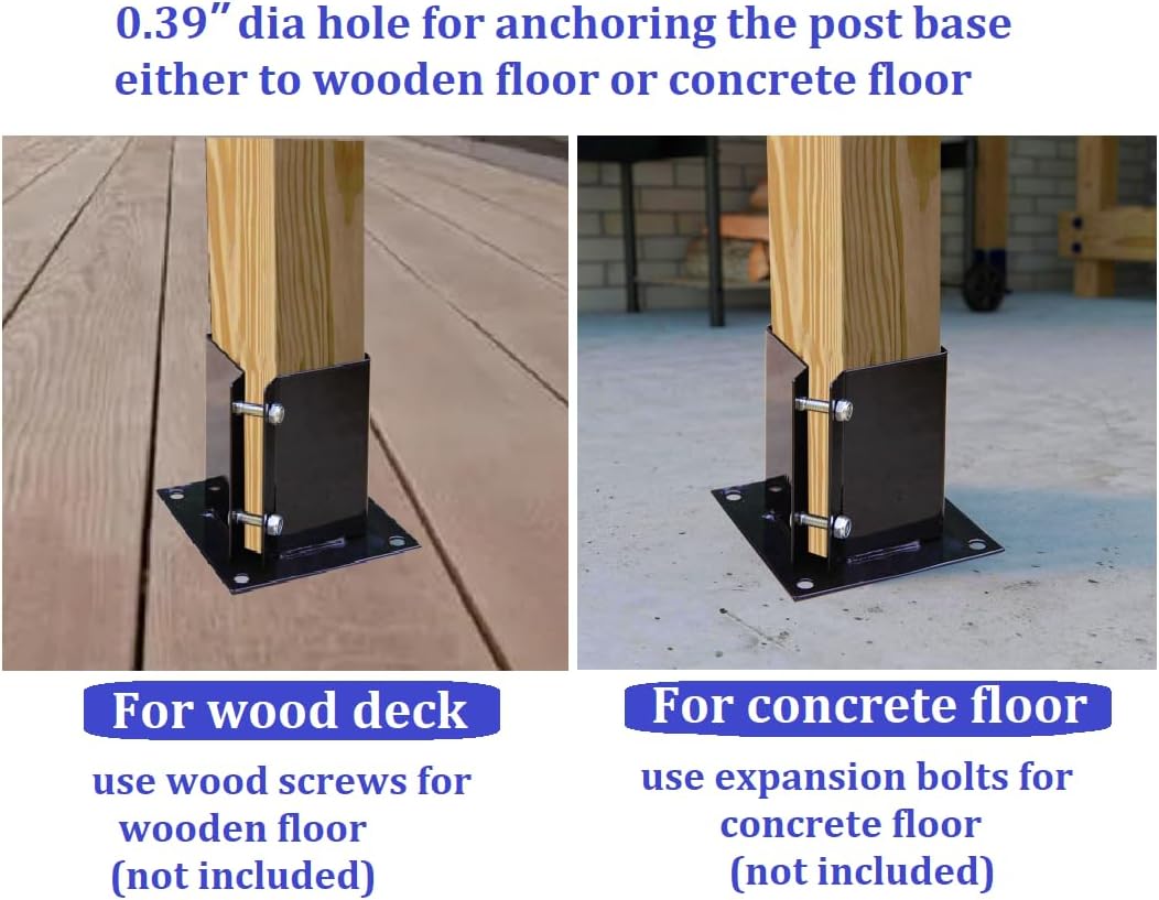 Sturdy Metal Post Bracket 6x6 Pack of 4