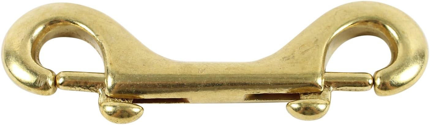 VP Leather Double-Ended Brass Snap Hook Clip