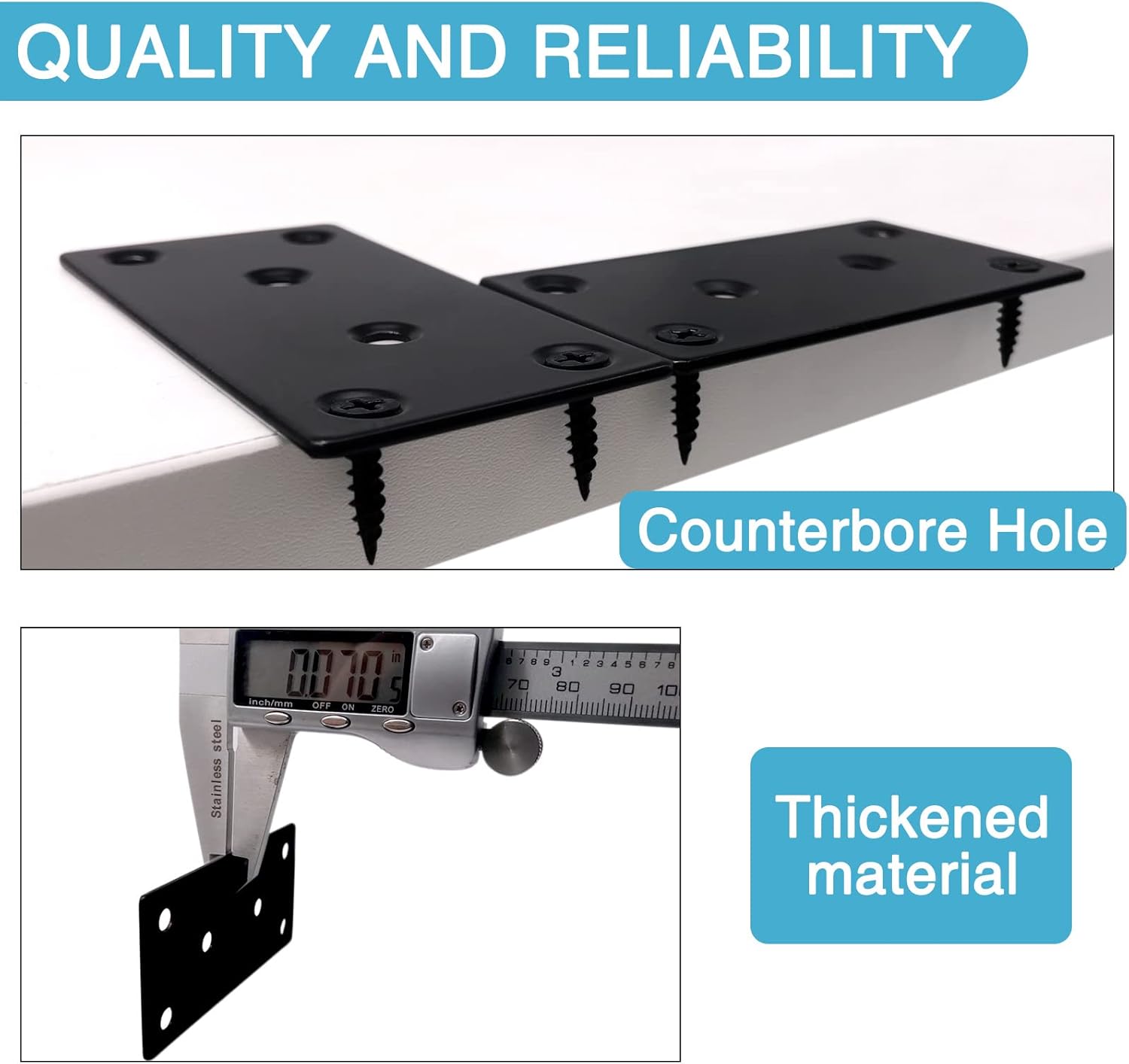 Secure Durable Mend Plates for Wood furniture