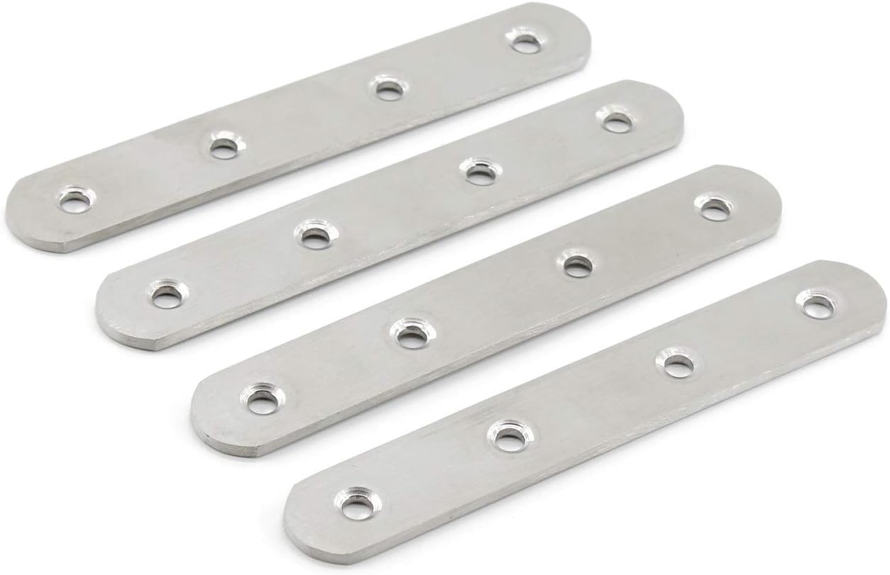 Sturdy Flat Mending Plate Set for Wood
