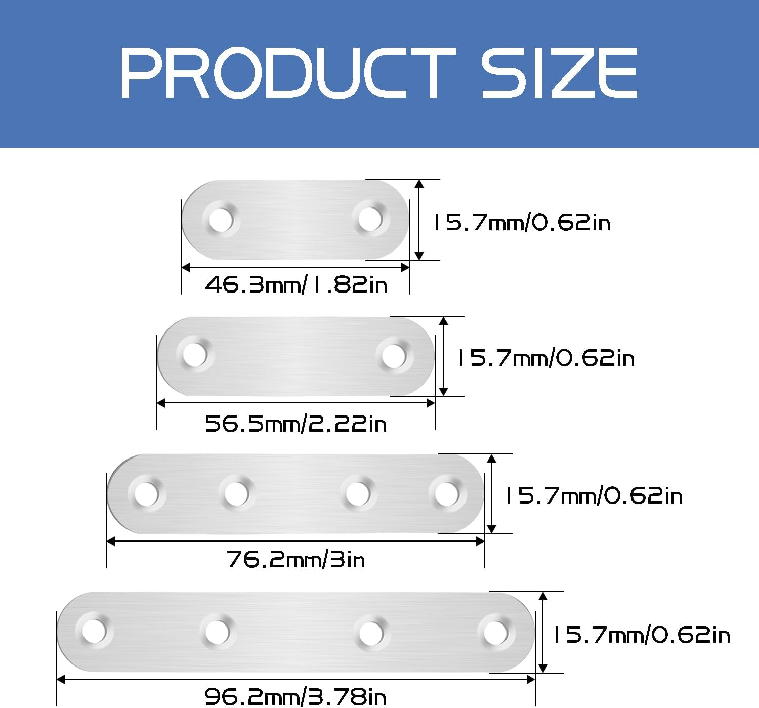 TmyjfjingxiDurable Metal Bracket Plates for Wood Stainless Steel