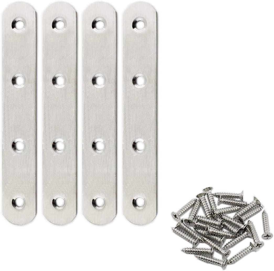 Sturdy Flat Mending Plate Set for Wood