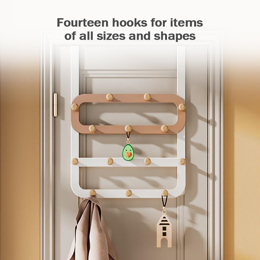 14-Piece Indoor Door Hanger Hook Rack