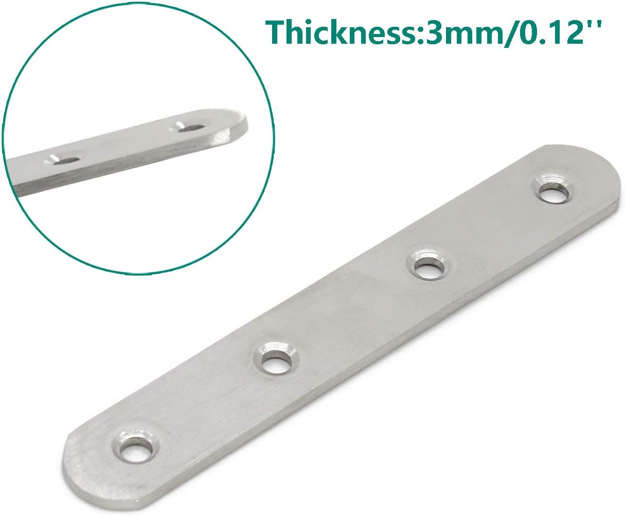 Sturdy Flat Mending Plate Set for Wood