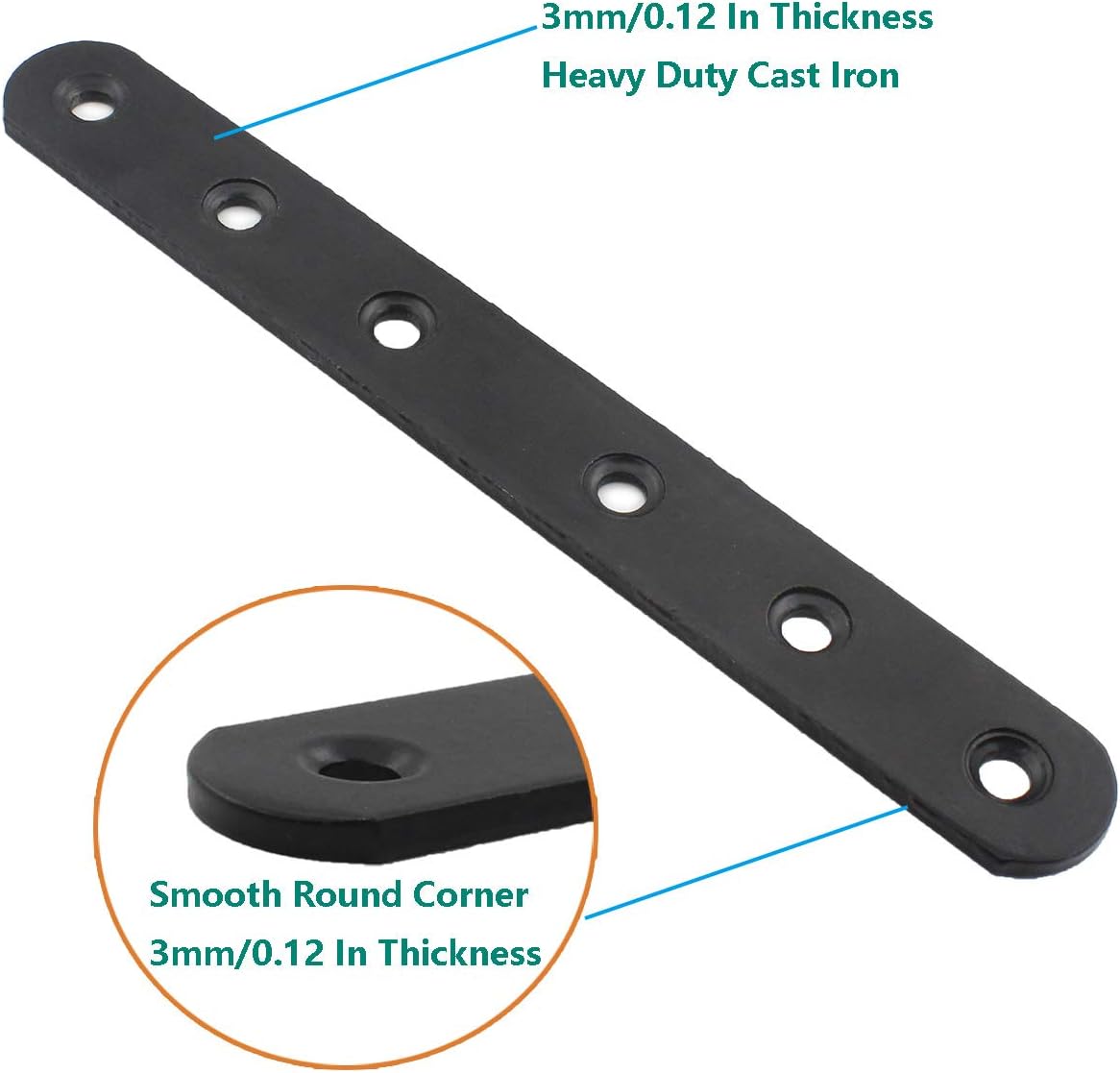 4-Pack Metal Bracket Set for Wood Repair