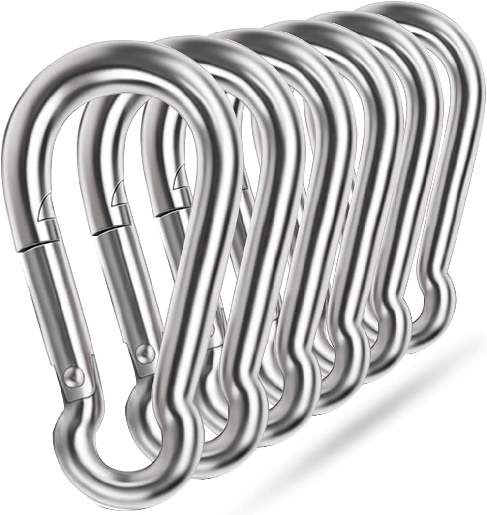 Heavy-Duty 304 Stainless Steel Spring Snap Hooks for Hammocks More