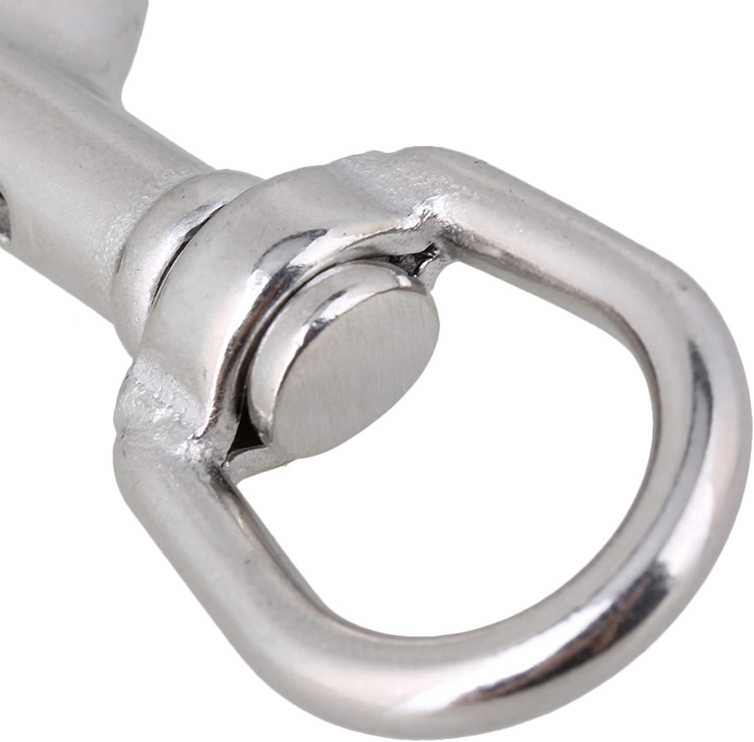 Mxfans Stainless Steel Swivel Round Snap Key Chain Clips for Industrial Use