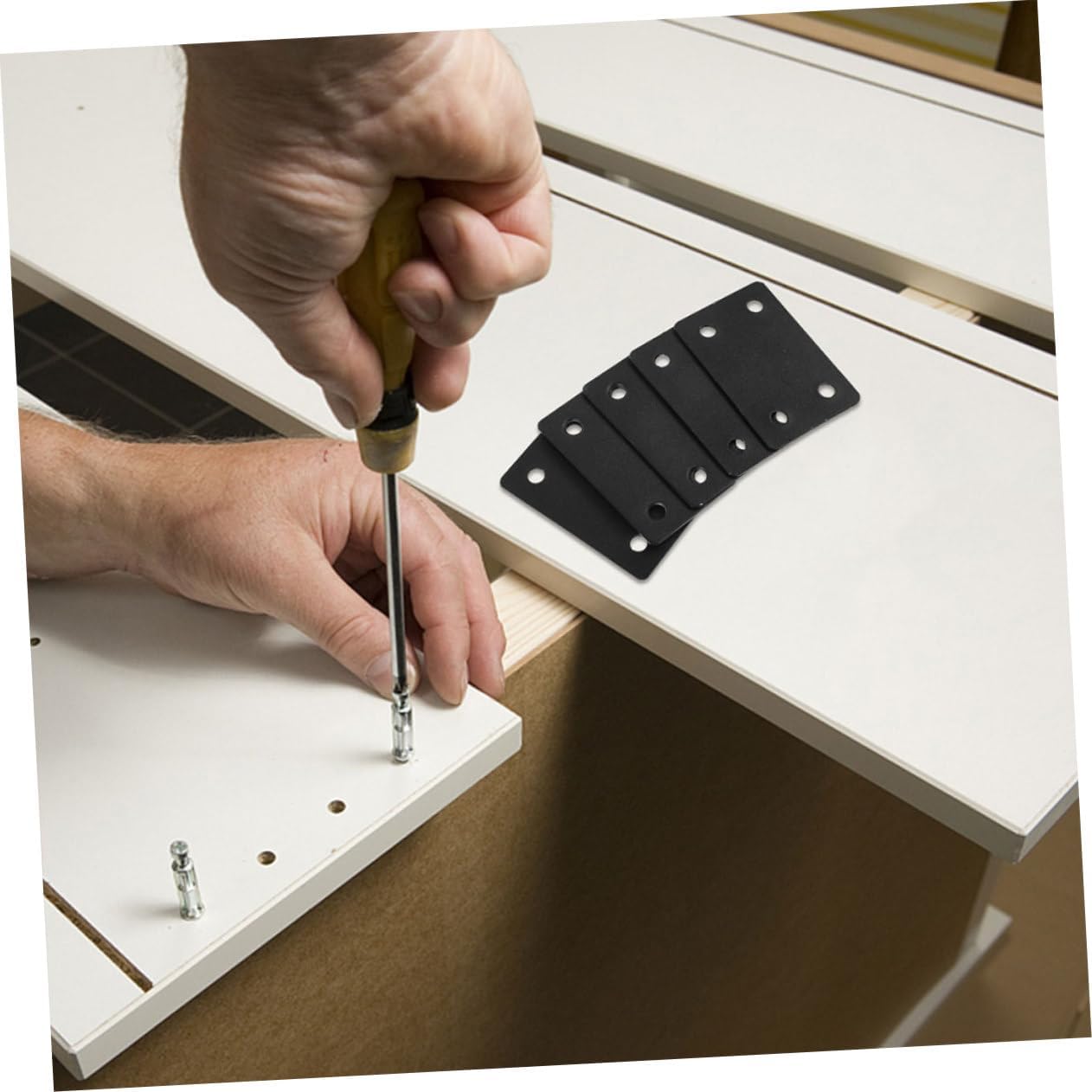 Sturdy 4-Hole Straight Plate for Wood