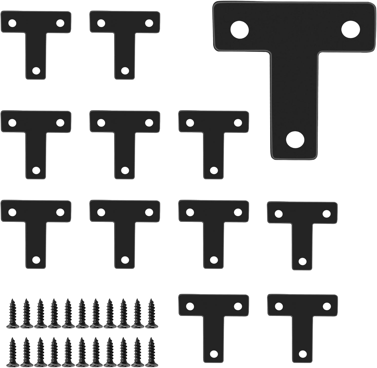 12-Piece Durable Steel Corner Brackets