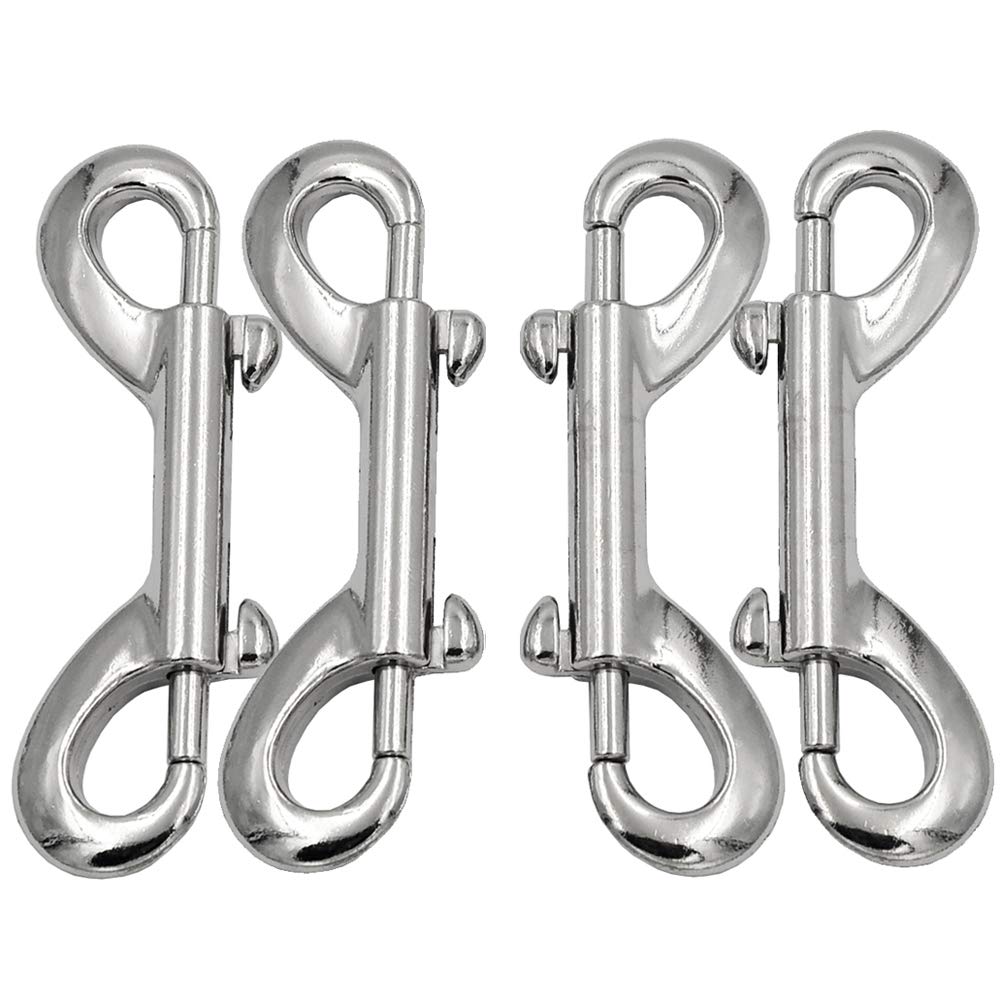 5PCS ZINC ALLOY DOUBLE ENDED SILVER BOLT SNAPS CLIPS 3-12inch LONG FASTENERS