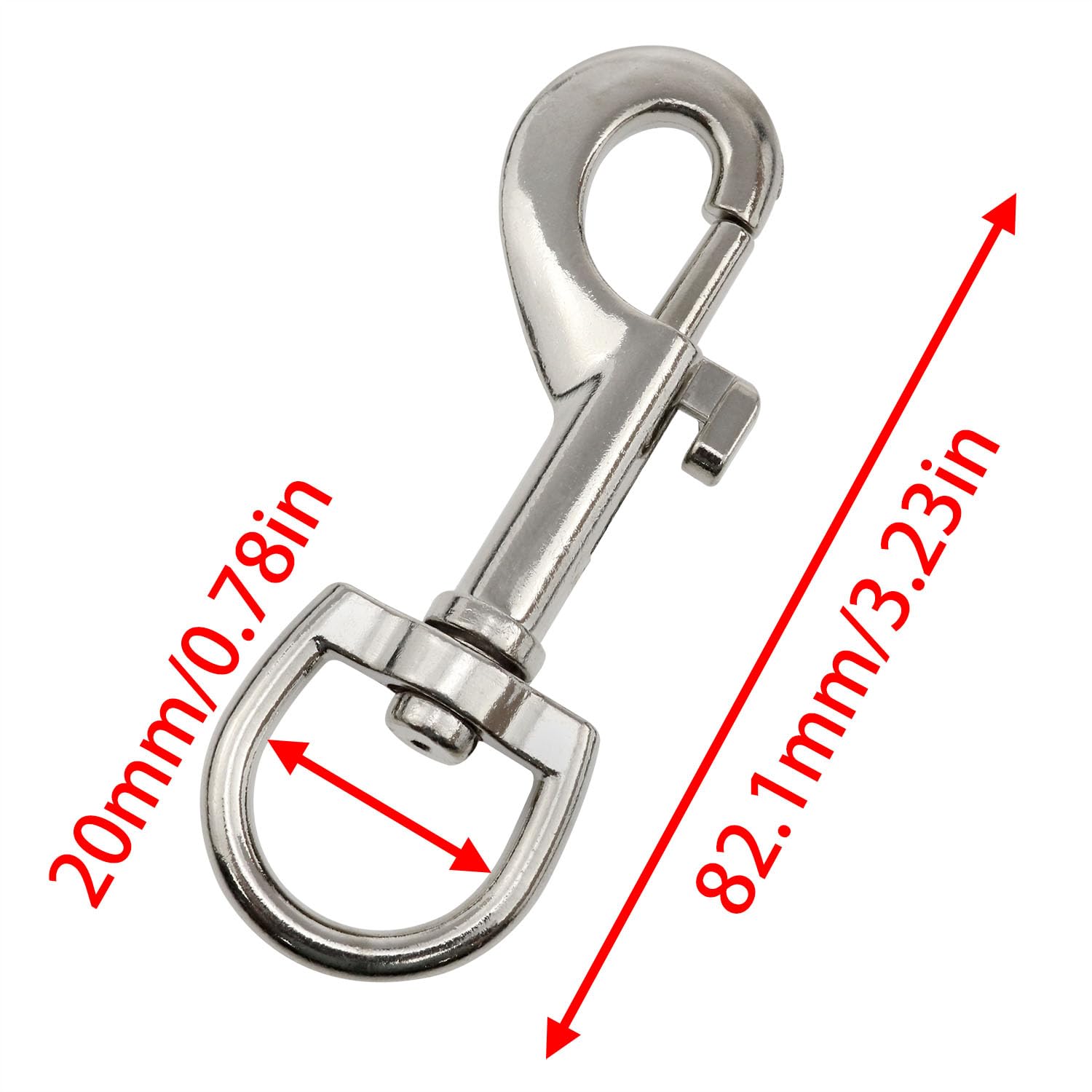Zutisay Stainless Steel Swivel Eye Bolt Flagpole Snap Hook