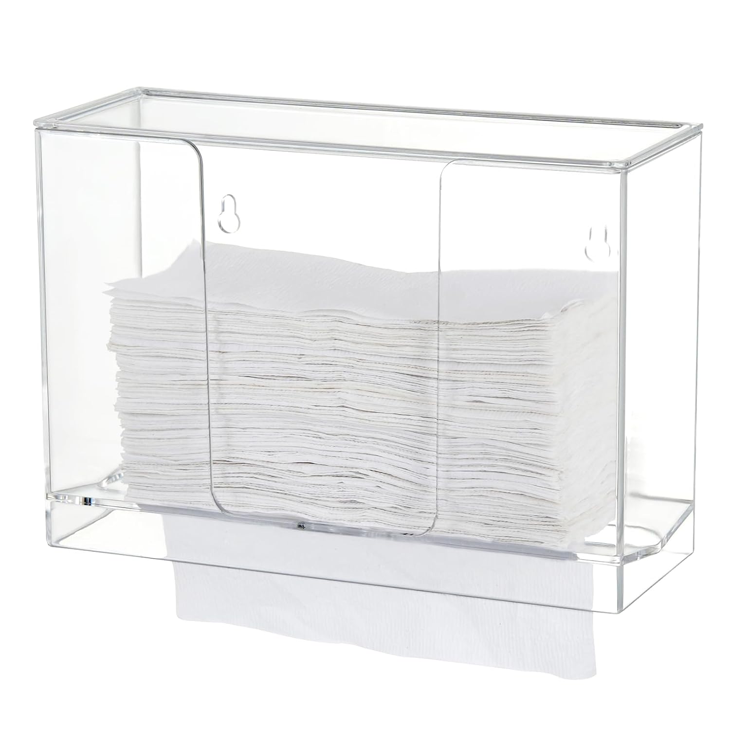 Premium Clear Acrylic Paper Towel Dispenser with Removable Lid